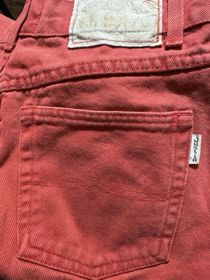 Vintage RARO | Pantalones de mezclilla Justin para mujer | Rojo | Talla 30x32 Foto 3 de 4