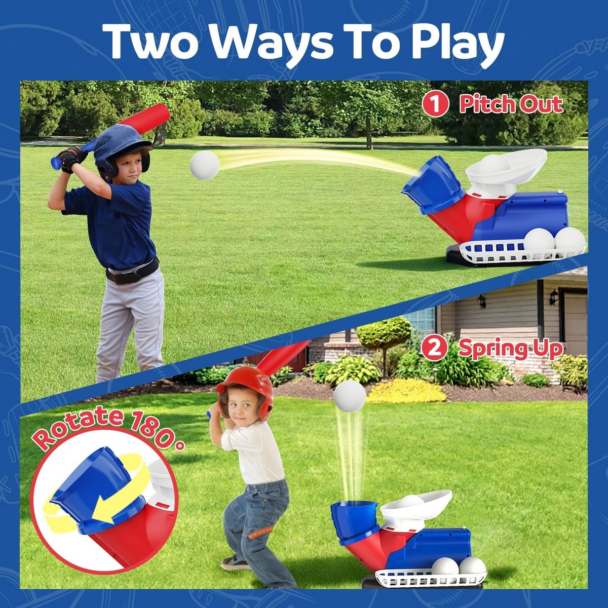 Automatic Baseball Pitching Machine for Kids, Baseball Hitting Automatic Baseball Pitching Machine for Kids, Baseball Hitting
