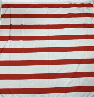 Room Essentials Fabric Shower Curtain Red & White Stripe 72''x72''