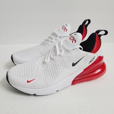 Nike Air Max 270 Shoes BV2523-100 Size 10.5 White Red B GRADE