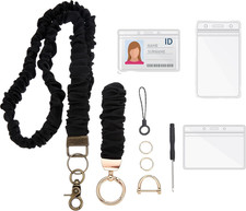 for Id/Keys 2-Pack - Teacher Scrunchie with Clip Closure  Stretchy Wristlet,