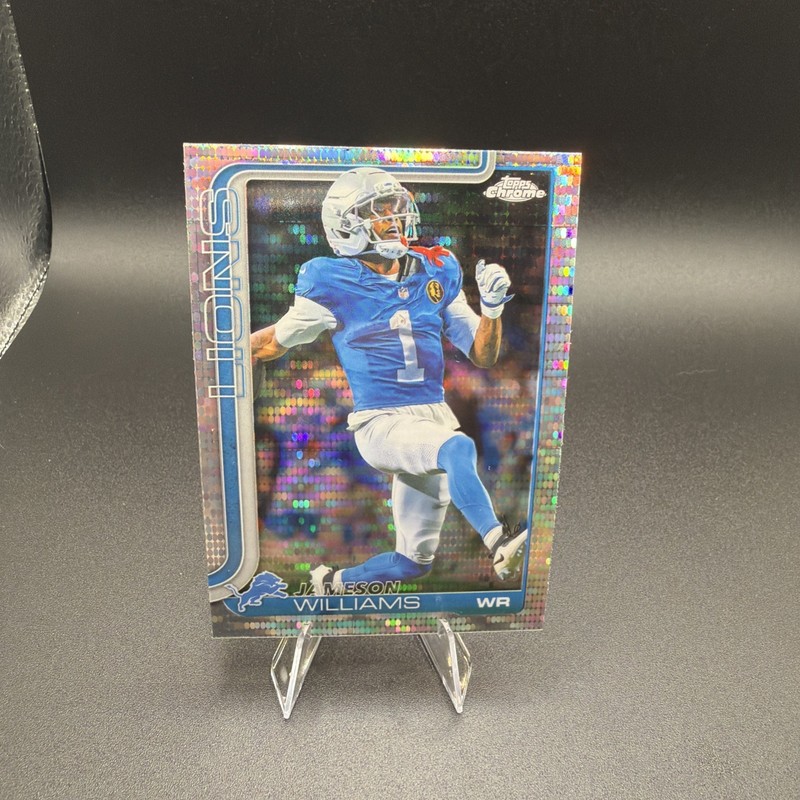 2025 Topps Chrome Jameson Williams pulsar Detroit Lions Football Card #97