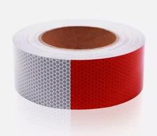 Reflective Safety Tape Waterproof Red and White Adhesive for Trailer Cars Trucks