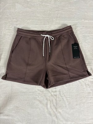 TS By Thrive Sweat Shorts Women's L Brown Stretch French Terry Drawstring Waist