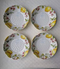 Lotto 4 ciotole pasta shabby chic limoni oliva melamina set esterno floreale toscano 9"