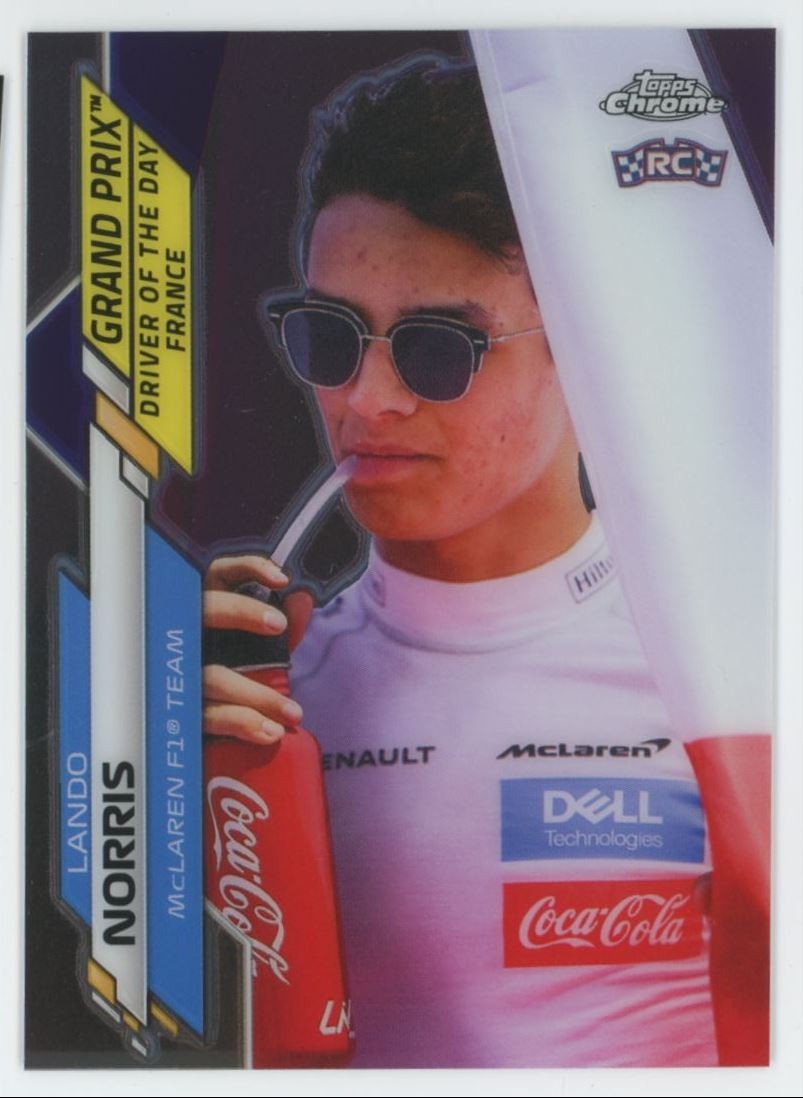 2020 Topps Chrome Formula 1 Lando Norris Rookie McLaren F1 #161 C23