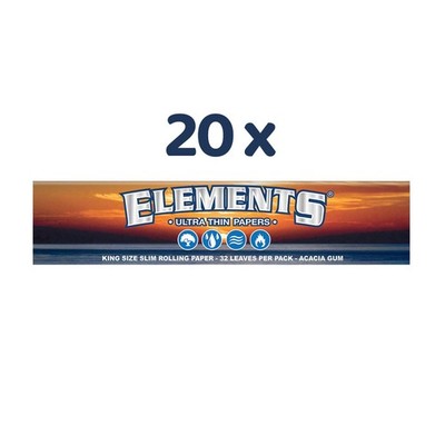 ELEMENTS 20x Papers à 32 Blatt Ultra Thin King Size Slim