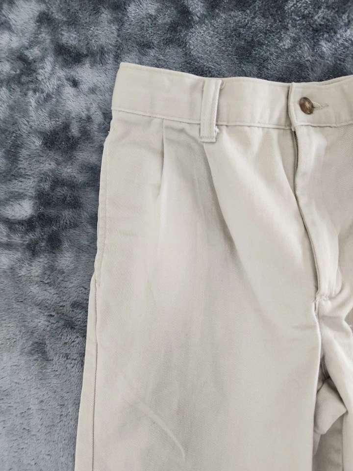 Pantalones de vestir formales George caqui tostado claro niños talla 10 ajuste regular 100 % algodón Foto 4 de 4