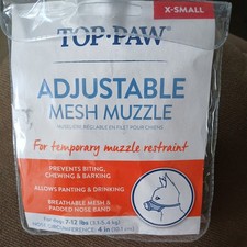 Top-Paw Adjustable Mesh Muzzle Extra Small Dogs 7-12 Pounds