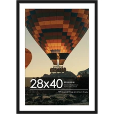 28x40 Picture Frame, Display Pictures 24x36 with Mat or 28 x 40 Without Mat, ...