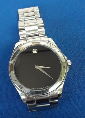Authentic Movado Museum Men's Watch Vintage 84.E7.1891 Black Dial 40mm