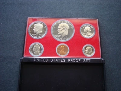 TOP USA Proof Set Kursmünzensatz von 1976 im Plastikfolder! Uncirculated Coin Se - Bild 1 von 3