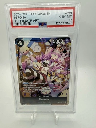2024 ONE PIECE OP06-WINGS OF THE CAPTAIN ALTERNATE ART #093 PERONA PSA 10