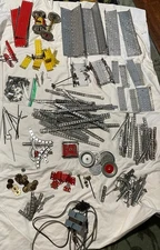Lot Vintage AC Gilbert 50s/60s ERECTOR SET Parts Metal Construction Toy Pieces