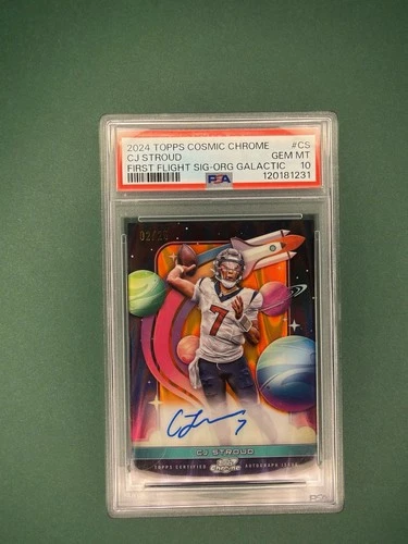 2024 Topps Cosmic Chrome CJ Stroud First Flight Sig-Org Galactic /25