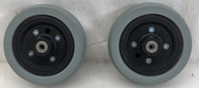 Jazzy Pride Quantum Power Chairs New Pair 6"x2" Flat Free Caster Wheel Assembly