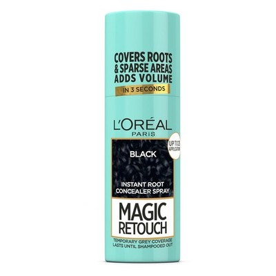 L'Oreal Paris Magic Retouch Root Touch Up Spray, 1 Black 