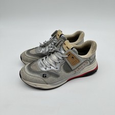 Gucci Ultrapace Sneakers Silver Glitter Shoes Men EU 7 US 8 Designer Distress