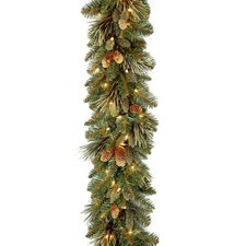 9 ft Pre-Lit Carolina Pine Artificial Christmas Garland, Christmas Decoration...