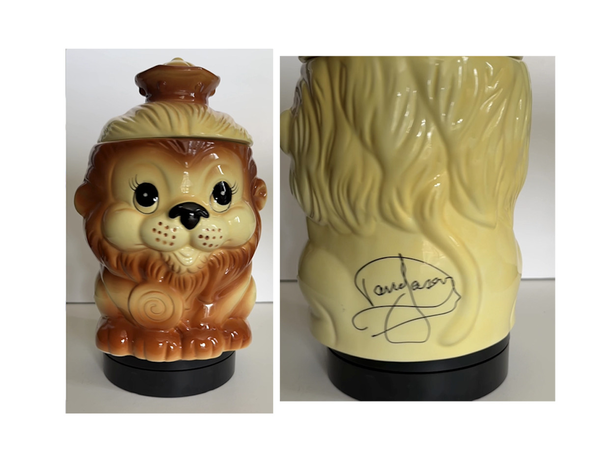 Only Fools and Horses Official Lion Biscuit Barrel Jar Signed by David Jason