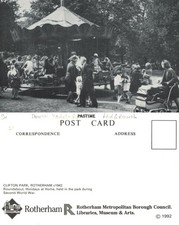 Vintage Postcard - Clifton Park Rotherham WWII Holidays at Home 1992 UNPOSTED