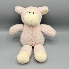 Stephan Baby Pink Lamb Lovey Plush Sherpa Stuffed Animal Plush 11  