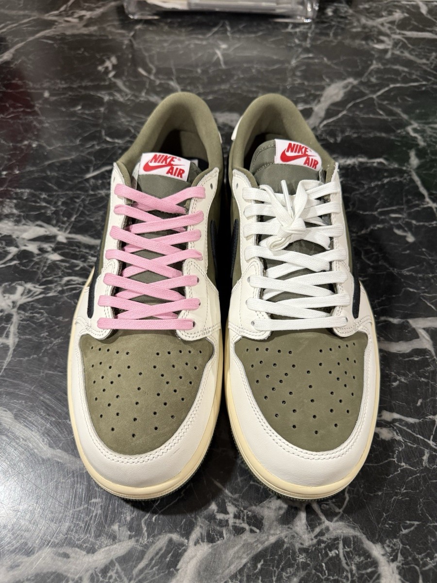 Travis Scott x Air Jordan 1 Retro OG SP Low Reverse Olive Size