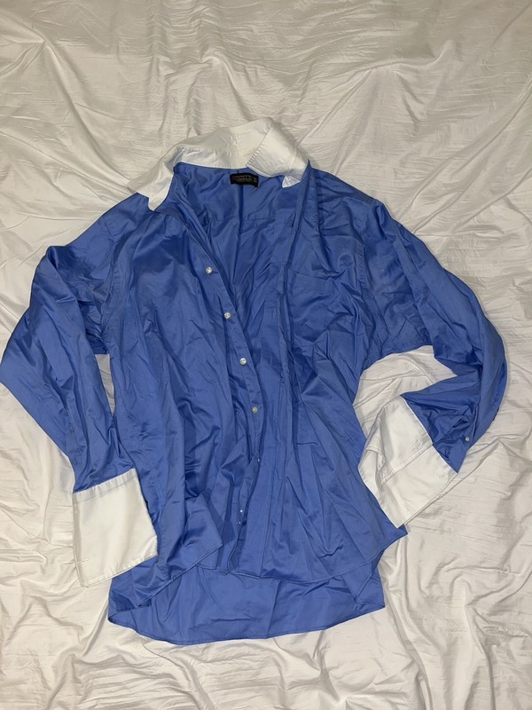 Vintage Y2K Donald Trump Signature Button Up Collar Business Shirt 