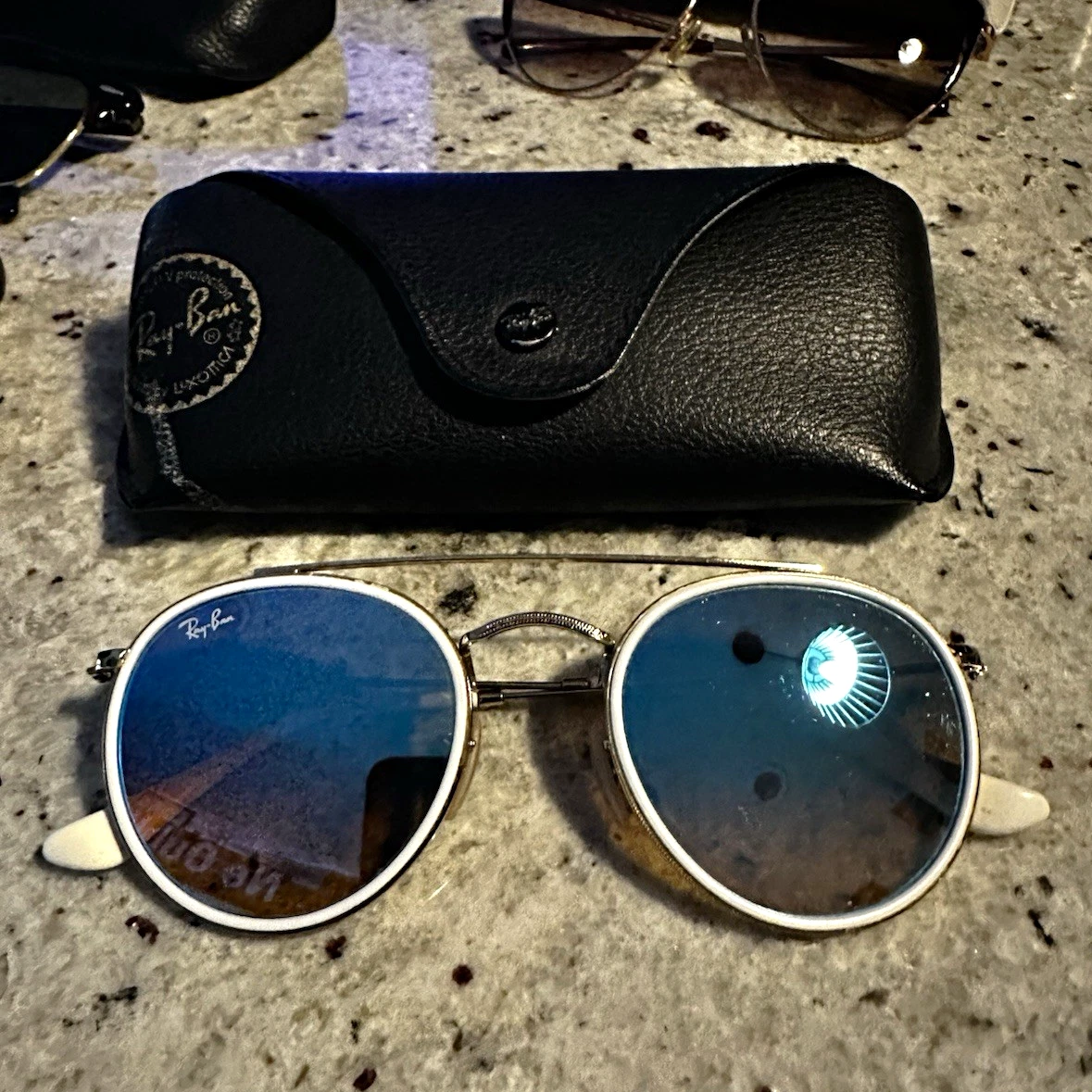 Ray-Ban Blue Round Sunglasses for Women for sale | eBay