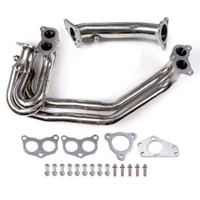 For 02-07 Subaru Impreza Wrx Sti Ej205 Ej255 2.0 2.5 Exhaust Manifold Header Set