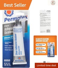 Versatile 3 oz Clear RTV Silicone Adhesive Sealant for Indoor Outdoor Usage