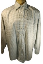 VINTAGE Brooks Brothers Shirt 17-35 Madison Non Iron Supima Stretch Check Mens