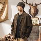 Retro American Style Lapel Collar Mens Suit Jacket Single Breasted 2 Button Coat