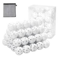 50 Pack Plastic Golf Balls Practice Limited Flight Training Ball Hollow Swing...