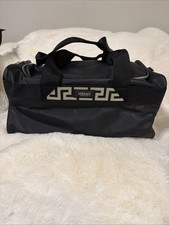 Versace Fragrances Black Duffle with Silver Tone Zipper Travel Overnight Gym Bag