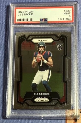 2023 Prizm C.J. Stroud #339 PSA 9 Rookie RC Houston Texans Mint NFL Football