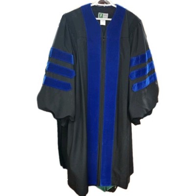 Ph.D Graduation Gown; Regalia, Includes Tam (Hat). Size Is Based on your height.