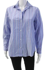 Grayson Women's Long Sleeves Button Down Multicolor Striped Shirt Size 1