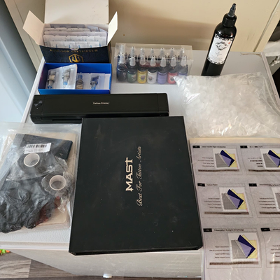 MAST Pro Tattoo Machine Kit w/ Tattoo Printer, Ink & Cartridges | eBay