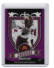 2021 Panini Prizm Draft Picks Crusade Purple Wave Prizm Rashod Bateman RC 166