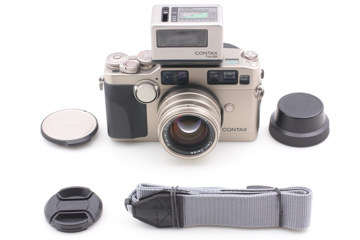 【希少品】CONTAX G2コンパクトフィルムカメラ TLA 200付き MINT+++] CONTAX G2 Rangefinder Film Camera 45mm F2 Lens