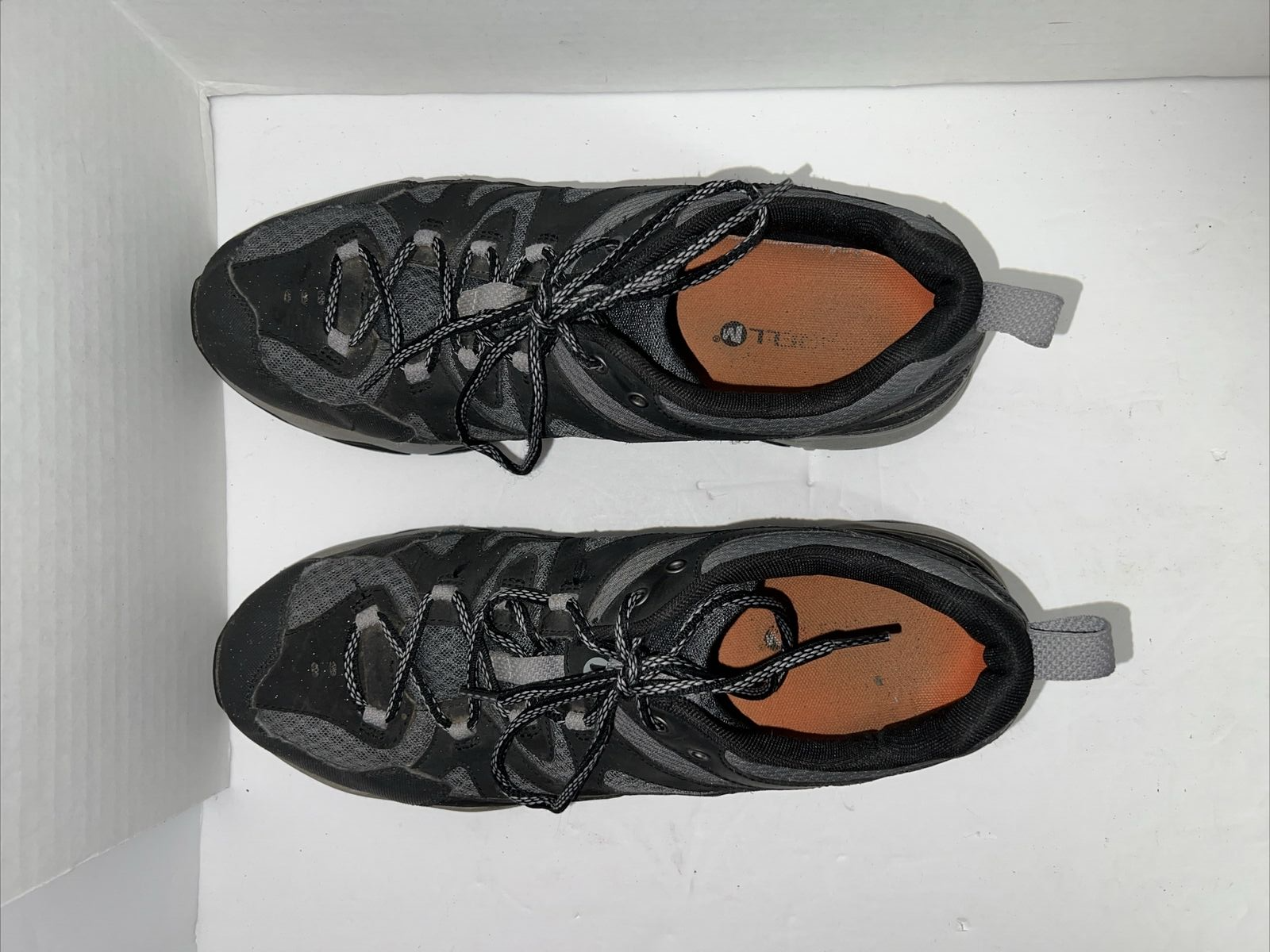 Scarpe in pizzo Merrell da uomo casual walking NERO SELVAGGIO COLOMBA TAGLIA 11
