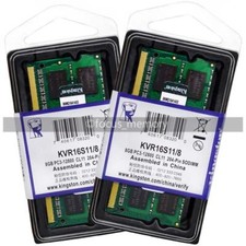 Kingston 16GB 2x 8GB RAM DDR3 1600 MHz PC3-12800 Laptop SO-DIMM Memory 204-Pin