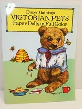 Victorian Pets Paper Doll Book Full Color Evelyn Gathings Uncut 1986 Dover