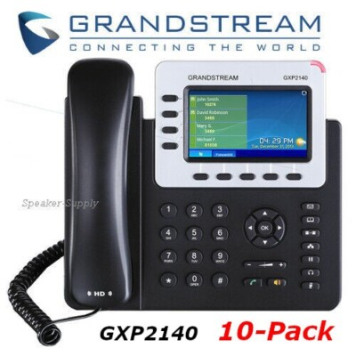 #ad 10 Pack Grandstream GXP2140 Enterprise IP Phone 4 Line 4 SIP 5 Way Gigabit Lot $1012.95