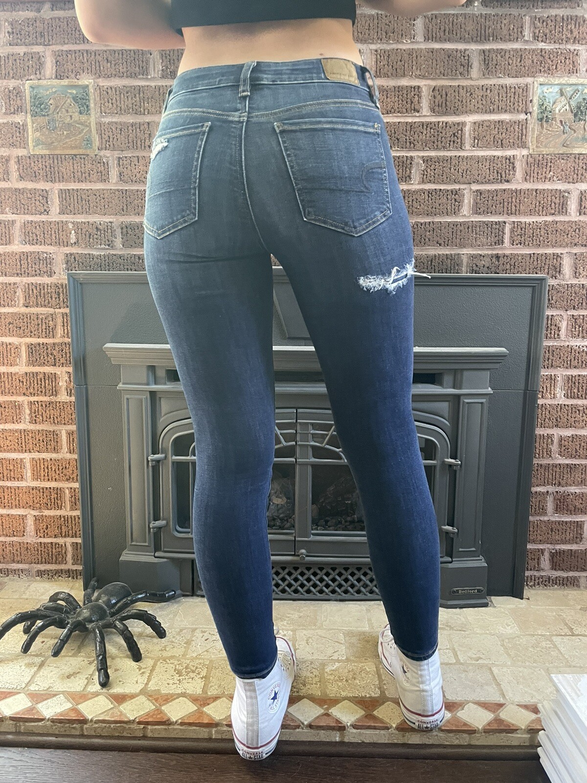 American Eagle Next Level Temp Tech Patched High Waisted Jegging image 2