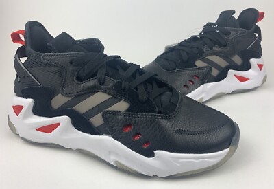 Size 7.5 Adidas Firewalker  Blazeon Black/White/Vivid-Red Mens Basketball Shoes