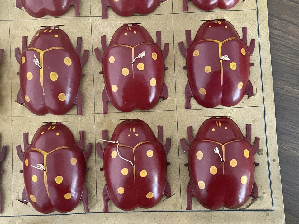 Jouet Ancien en tôle Jouets Barbe Bleue Planche de 12 Coccinelle NO Joustra CIJ - Photo 4/4