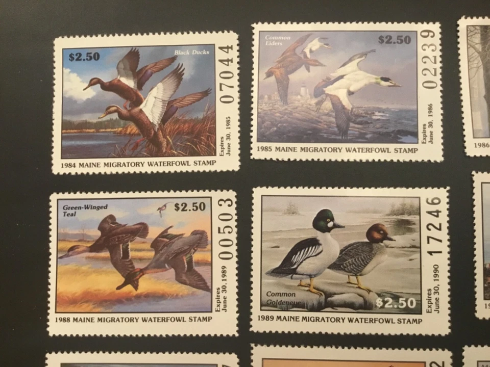 ICOLLECTZONE US 1984-2000 Maine #1-17 CV $200 XF NH - Image 2 of 4