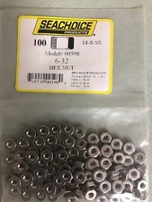 HEX NUTS 6-32 STAINLESS STEEL 100 PACK 00598 ...